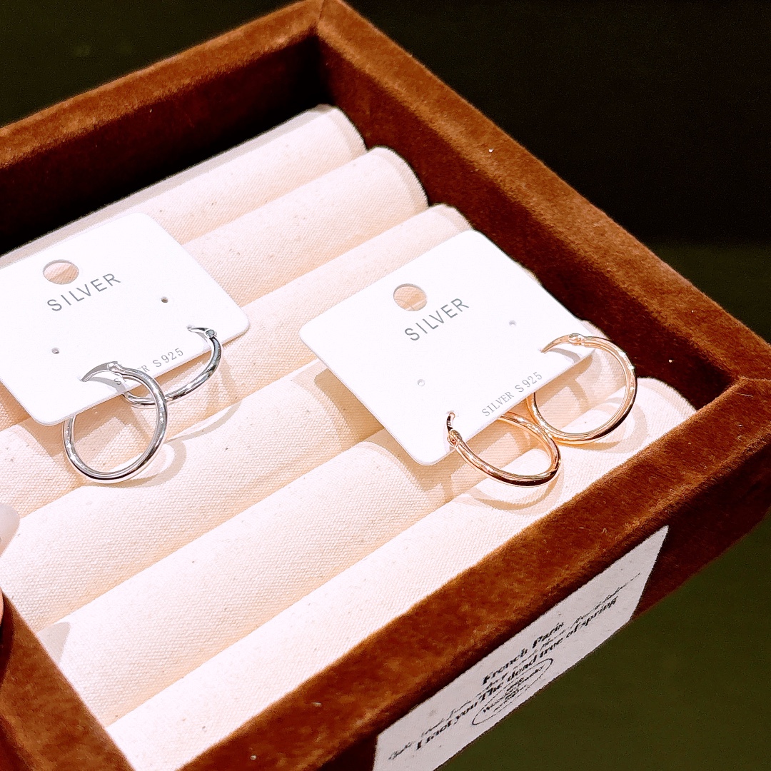 Solid Silver Hoop Earrings Premium Everyday Wear Silver