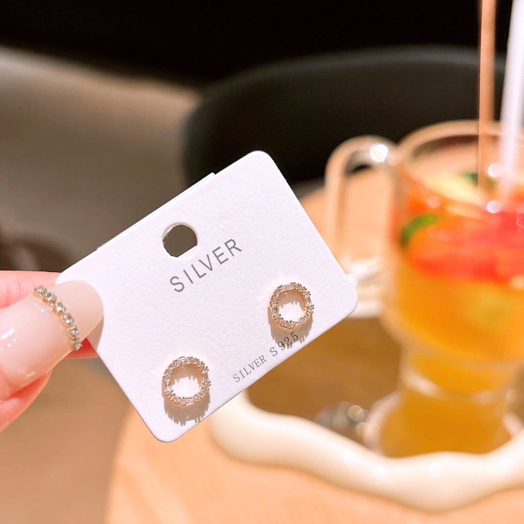 Fine Silver Earrings Korean Style New Year Silver