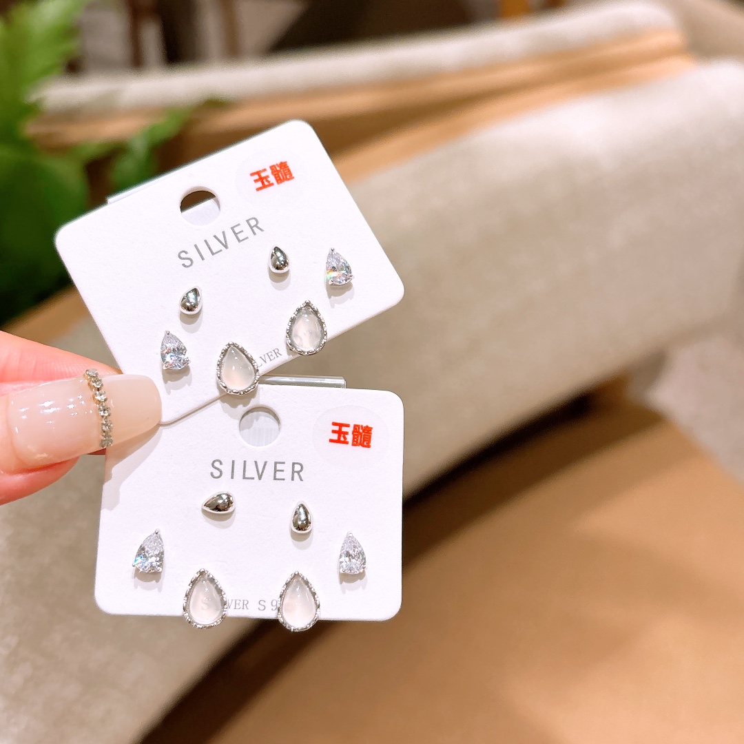 Fine Silver Earrings French Wedding Favor Silver