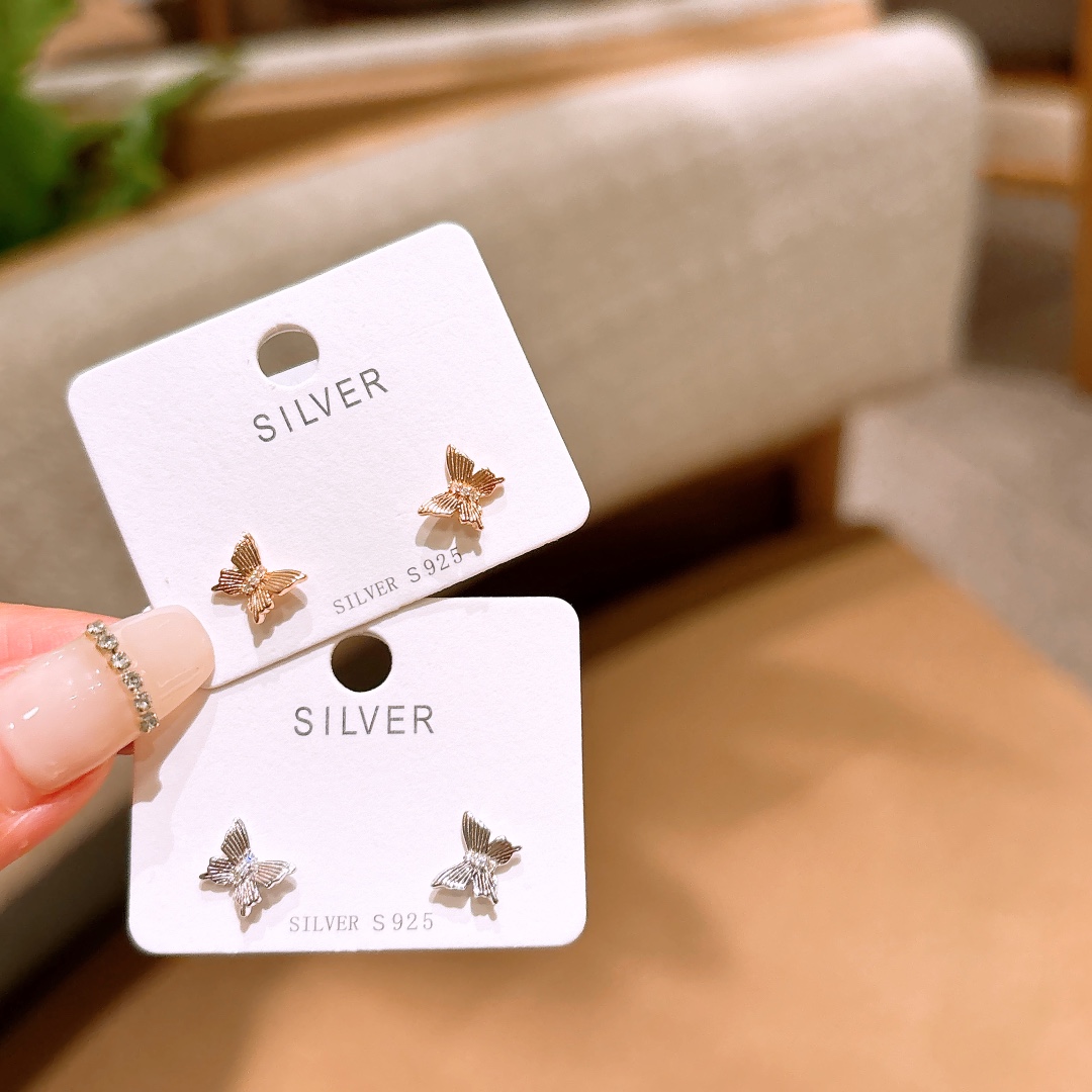 Hypoallergenic Silver Earrings Korean Style Birthday Silver