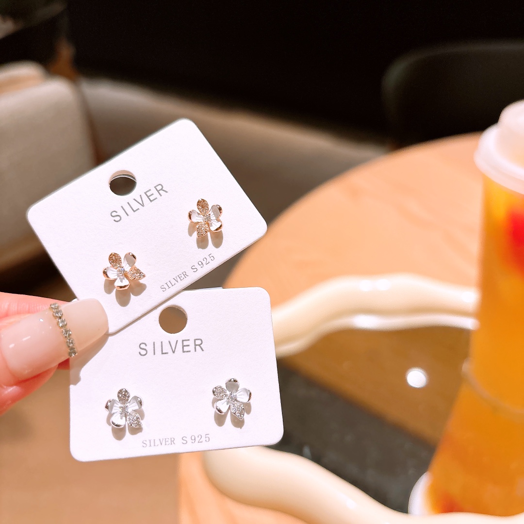 Solid Silver Earrings Sweet Workplace Silver