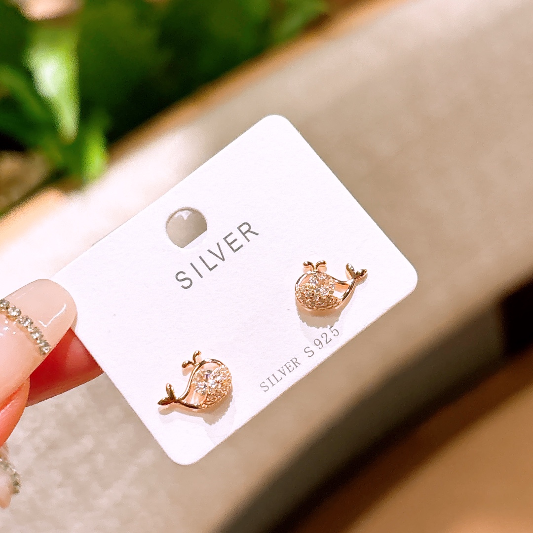 Fine Silver Earrings Elegant Annual Party Gold