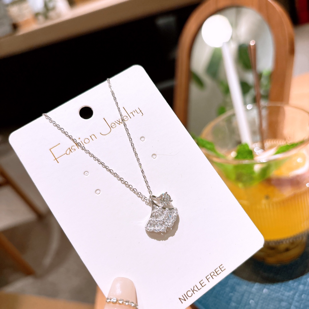 Feinsilber Moissanit Kette Einzigartig Hauseinweihung Gold