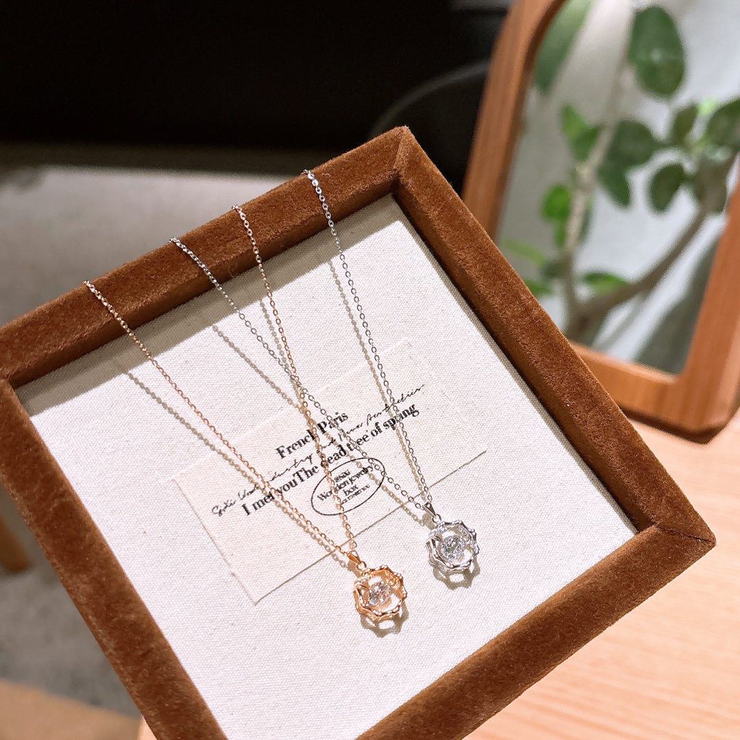 925 Silver Necklace Unique Banquet Gold