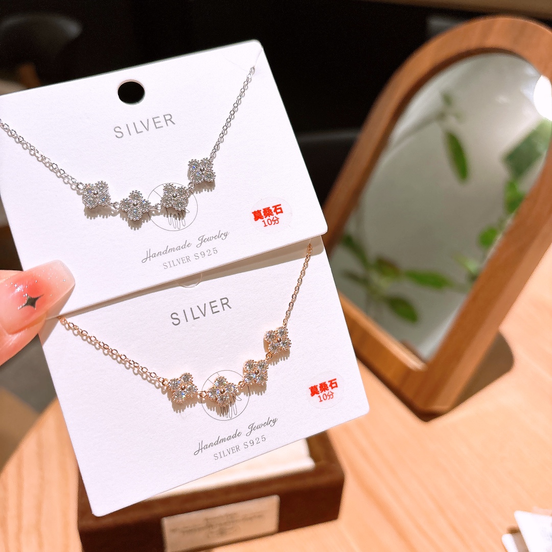 S925 Sterling Silver Moissanite Bracelet Sweet & Cool Confession Gold