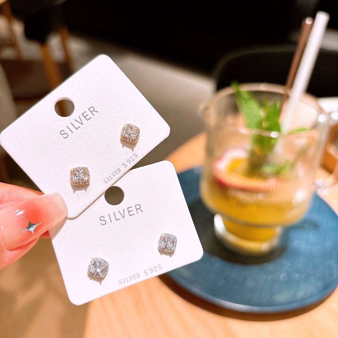 Solid Silver Earrings Romantic Graduation Silver