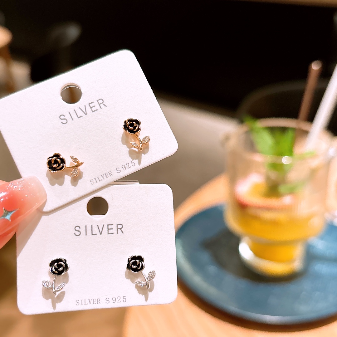 S925 Sterling Silver Earrings Minimalist Mother's Birthday Gold