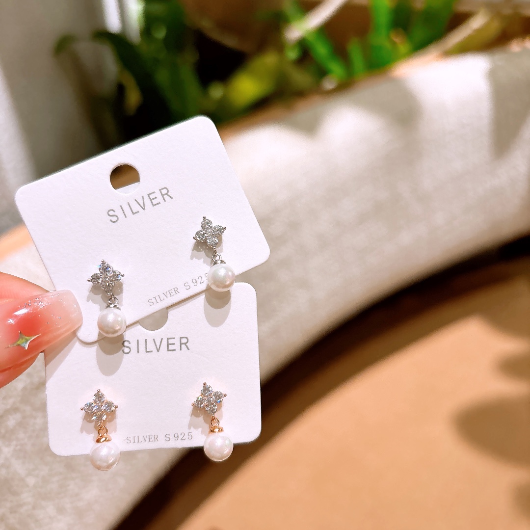 High Polish Silver Earrings Soft Party Gold