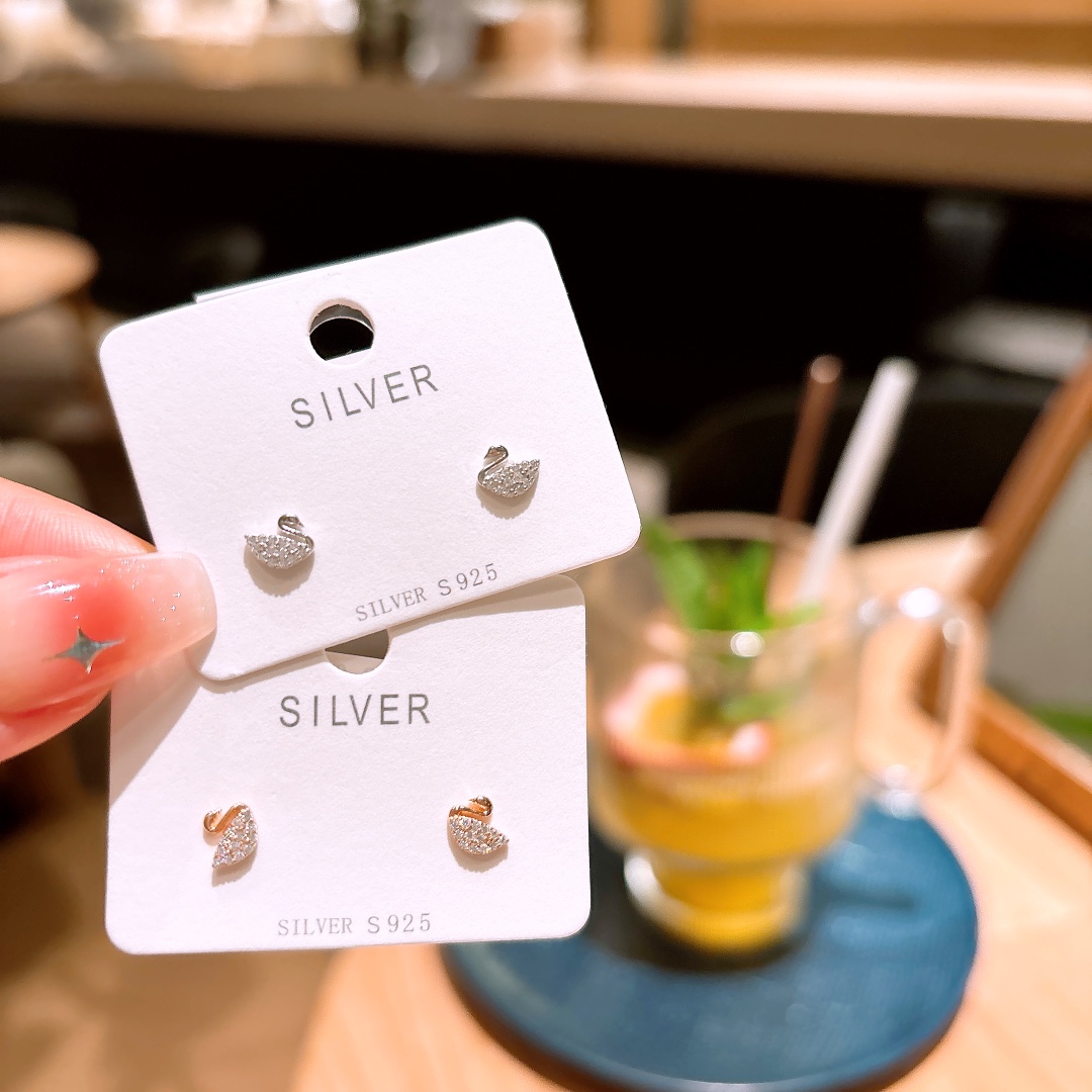 Low Allergy Silver Earrings Ins Style Gift for Her Gold