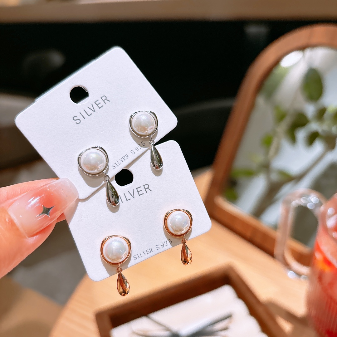 High Polish Silver Earrings Fashion Annual Party Gold