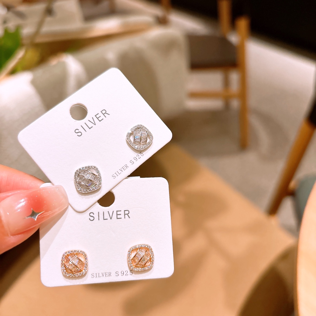 Fine Silver Earrings Delicate Self-love Gold