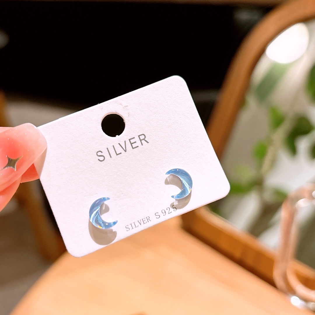 Fine Silver Earrings Korean Style Christmas Silver