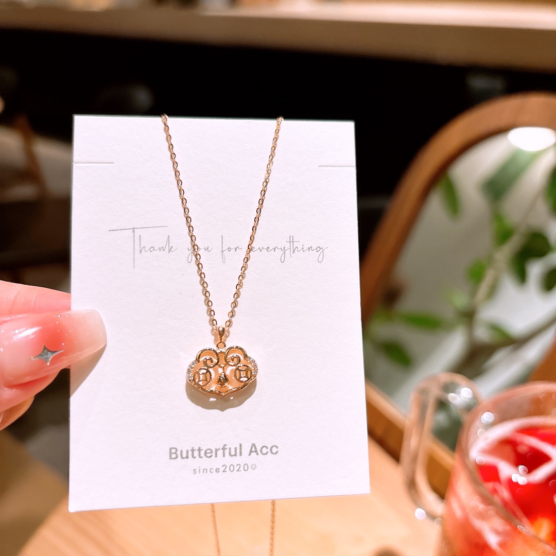 High Polish Silver Necklace Romantic Engagement Silver