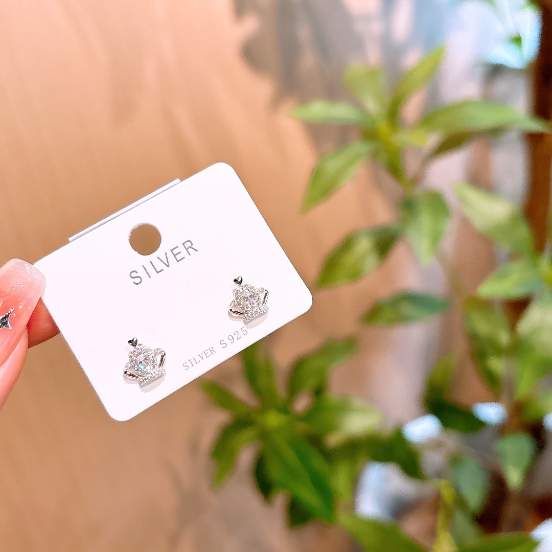 Solid Silver Earrings Intellectual Birthday Silver