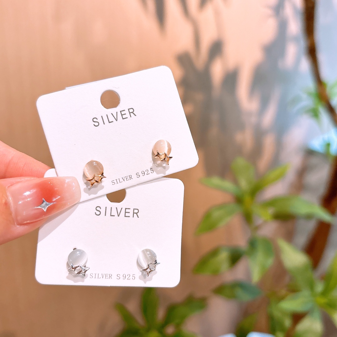 High Polish Silver Earrings Girly Christmas Gold