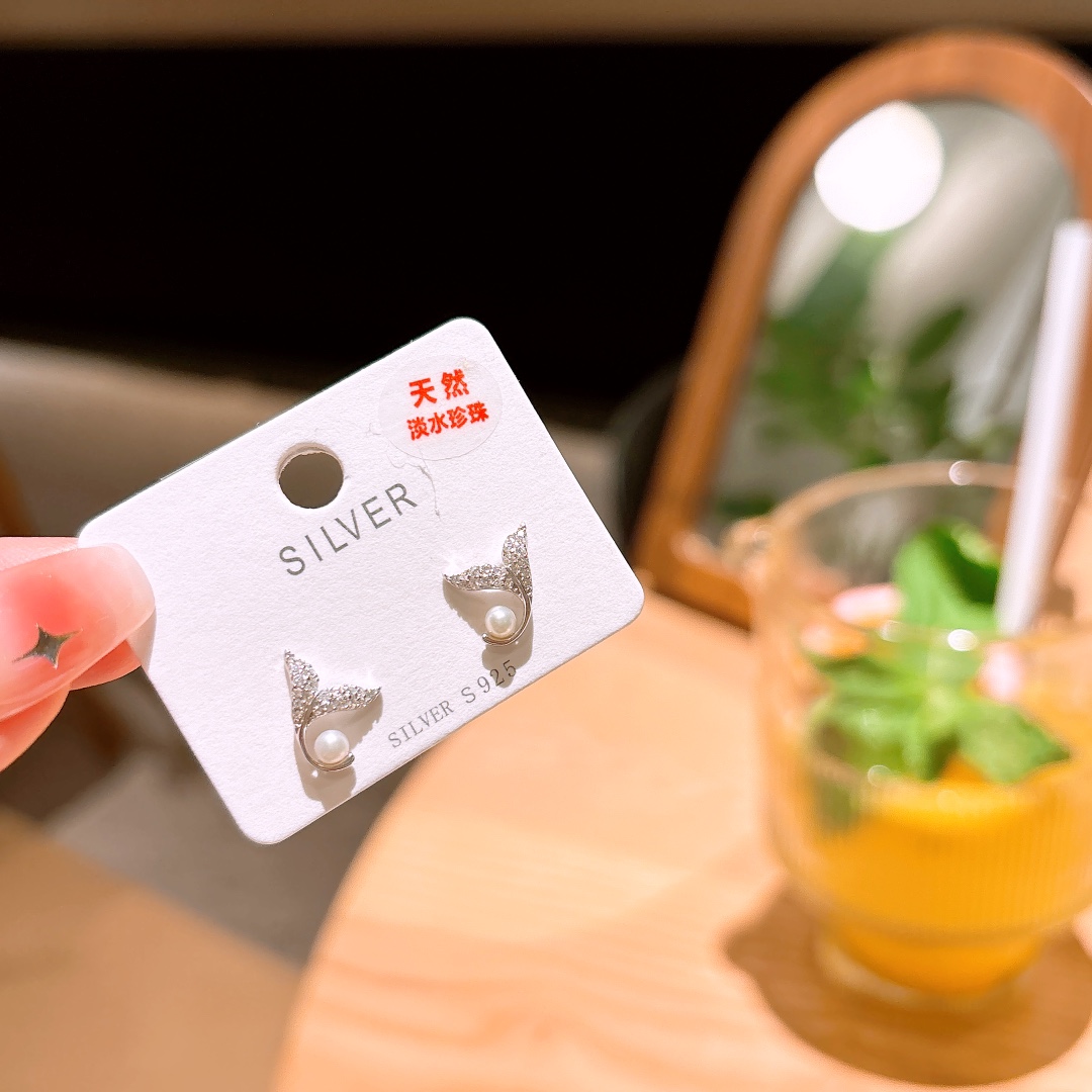 Hypoallergenic Silver Freshwater Pearl Studs Unique Annual Party Gold