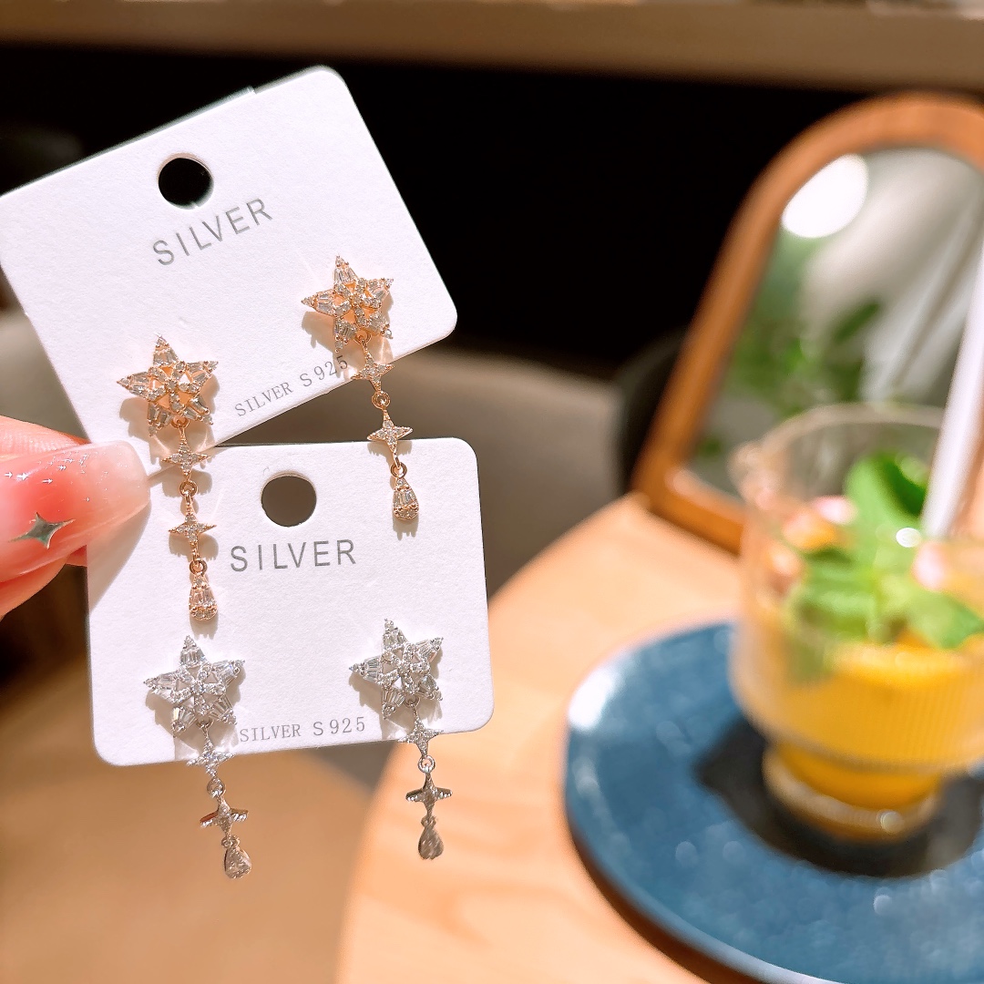 High Polish Silver Earrings Lively Housewarming Gold