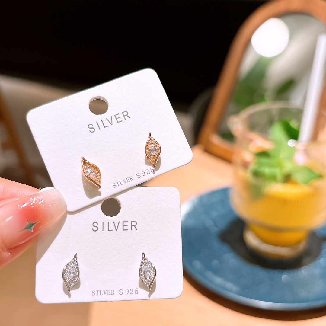 S925 Sterling Silver Earrings Dainty Confession Gold