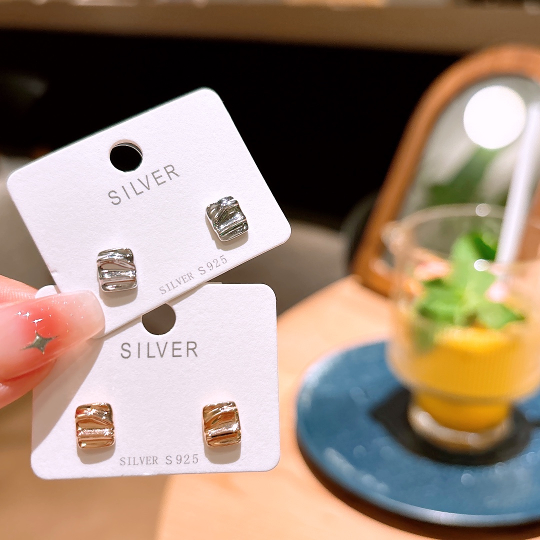 Hypoallergenic Silver Earrings Korean Style Wedding Registration