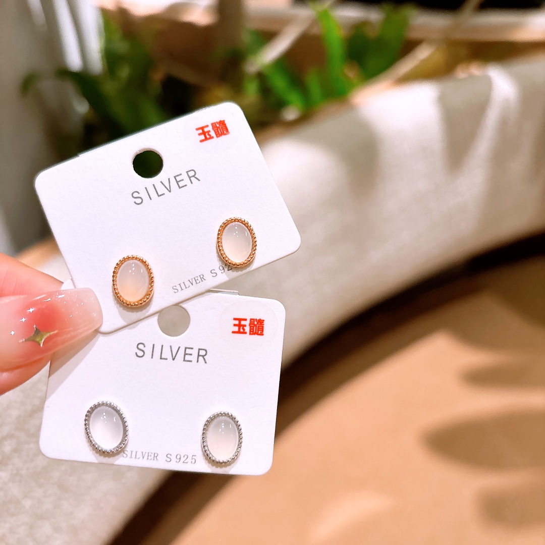 Nickel Free Silver Earrings Intellectual New Year Gold