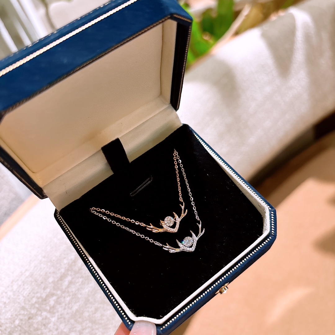 Solid Silver Necklace Artistic Mother's Birthday Gold