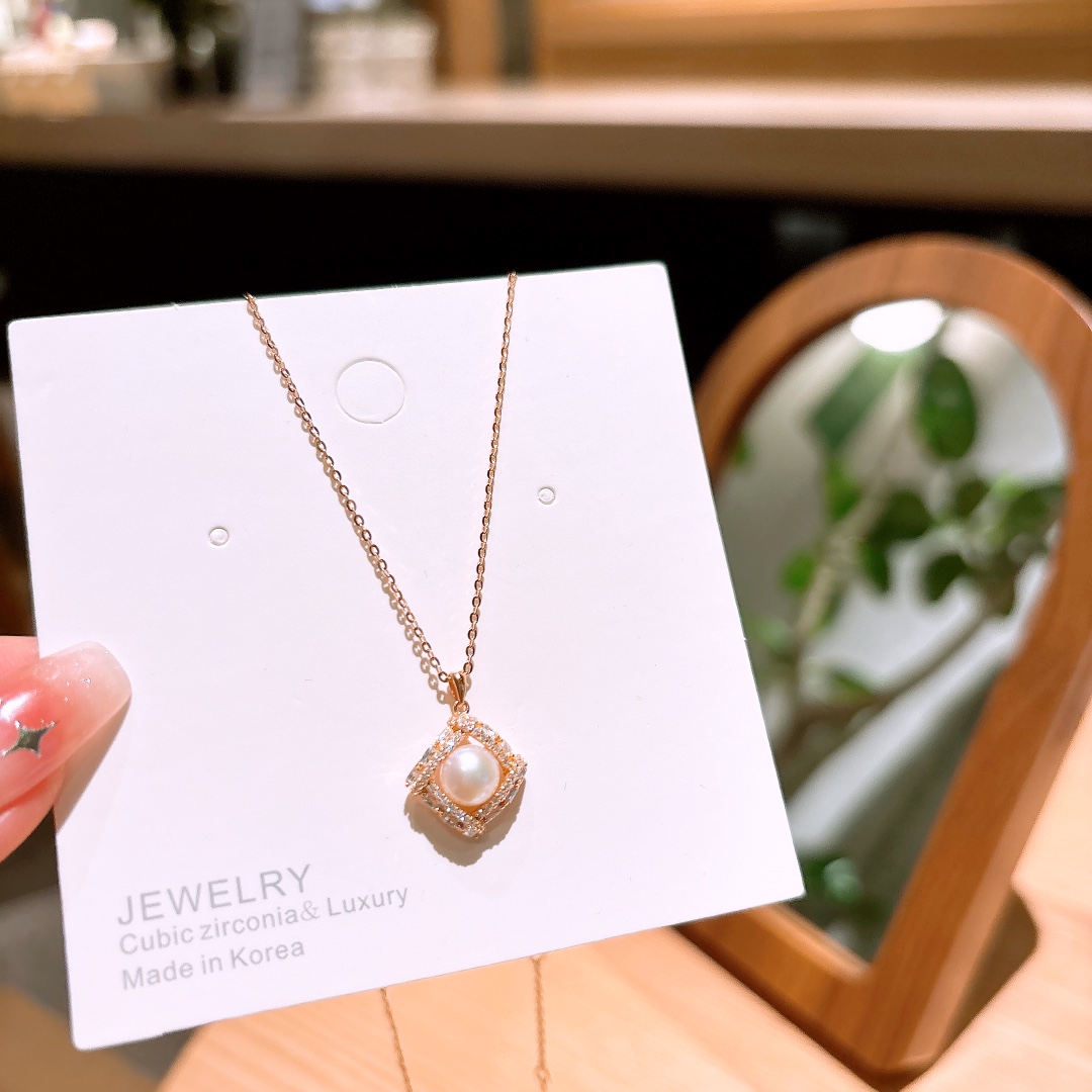 Solid Silver Necklace Chic Gift for Her Gold