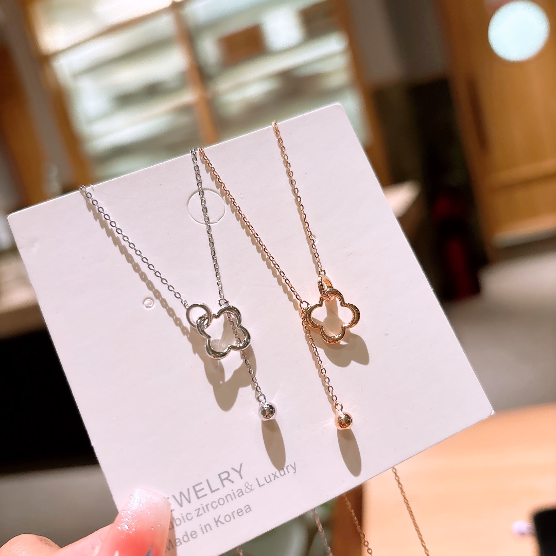 High Polish Silver Necklace Minimalist Spring Festival Gold