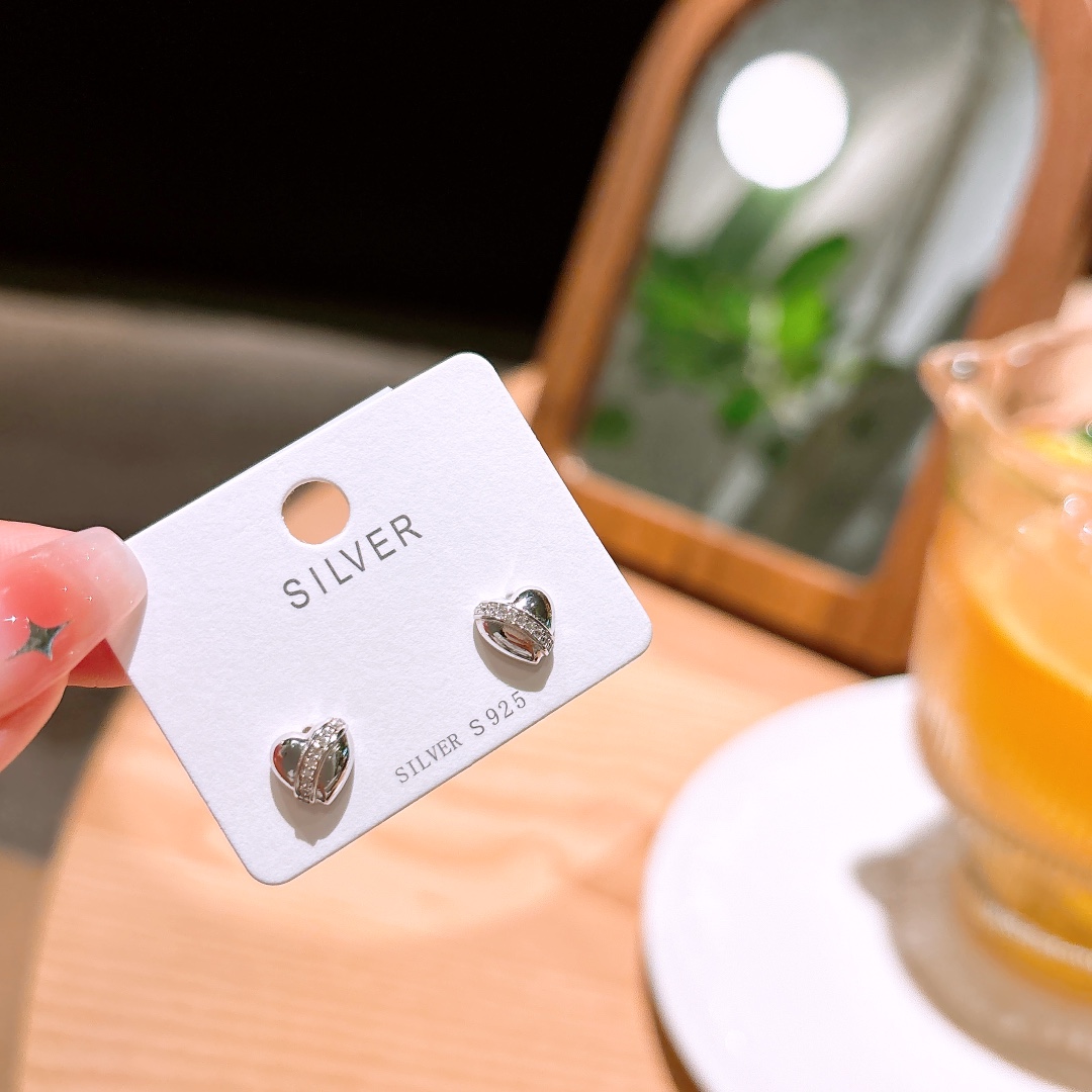 Fine Silver Earrings Minimalist Engagement Silver