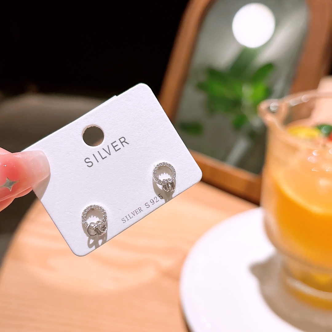 High Polish Silver Earrings Artistic Graduation Silver