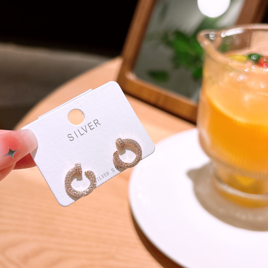 Fine Silver Earrings Sweet Christmas Gold