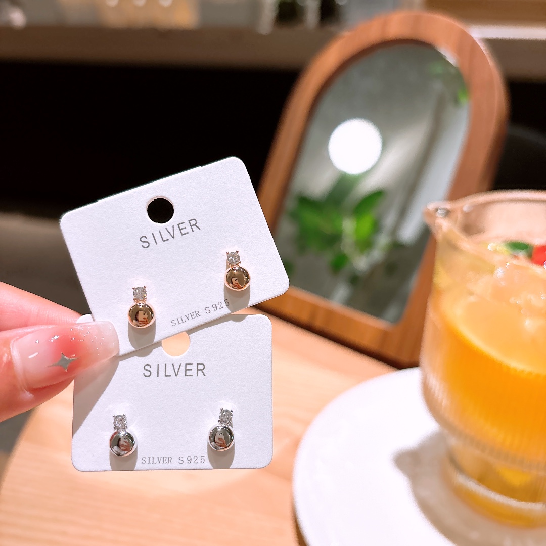 925 Silver Earrings Gentle Party Silver