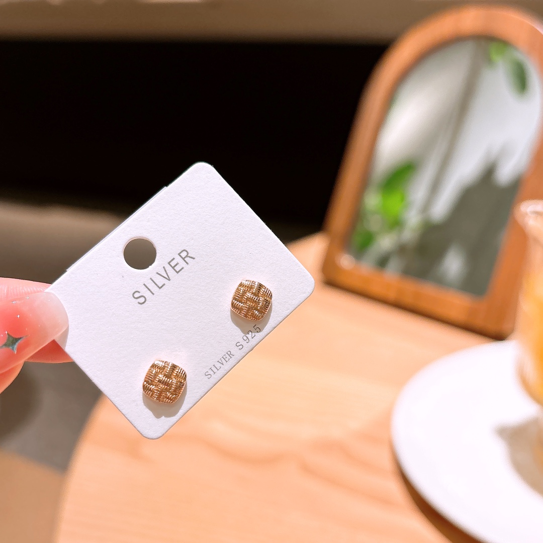 High Polish Silver Earrings Playful Workplace Gold