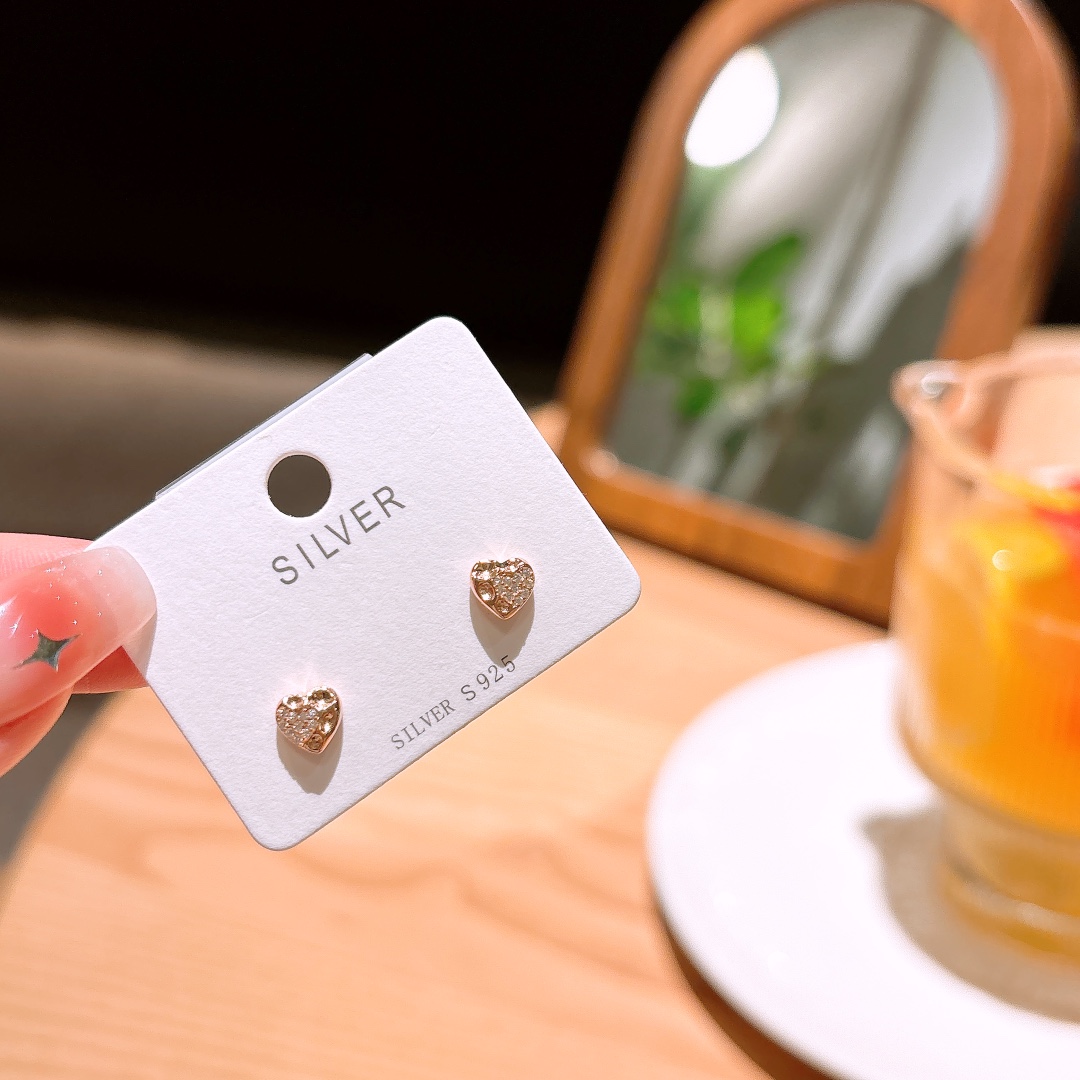 Fine Silver Earrings Gentle Mother's Day Gold