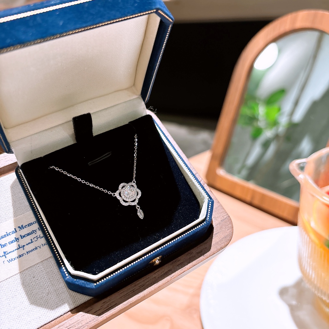 S925 Sterling Silver Moissanite Necklace Minimalist Wedding Favor Gold