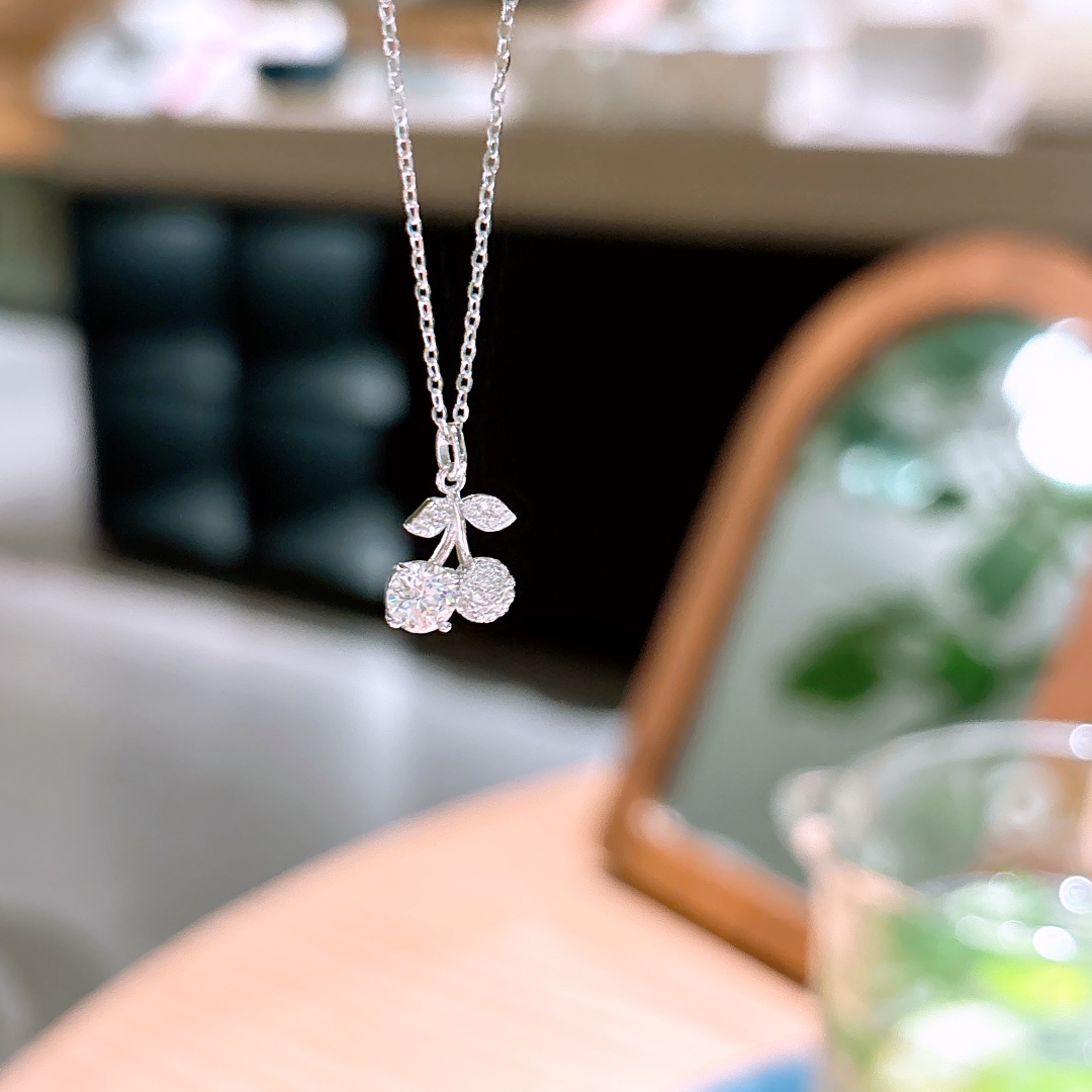 925 Silver Moissanite Necklace Minimalist Housewarming Silver