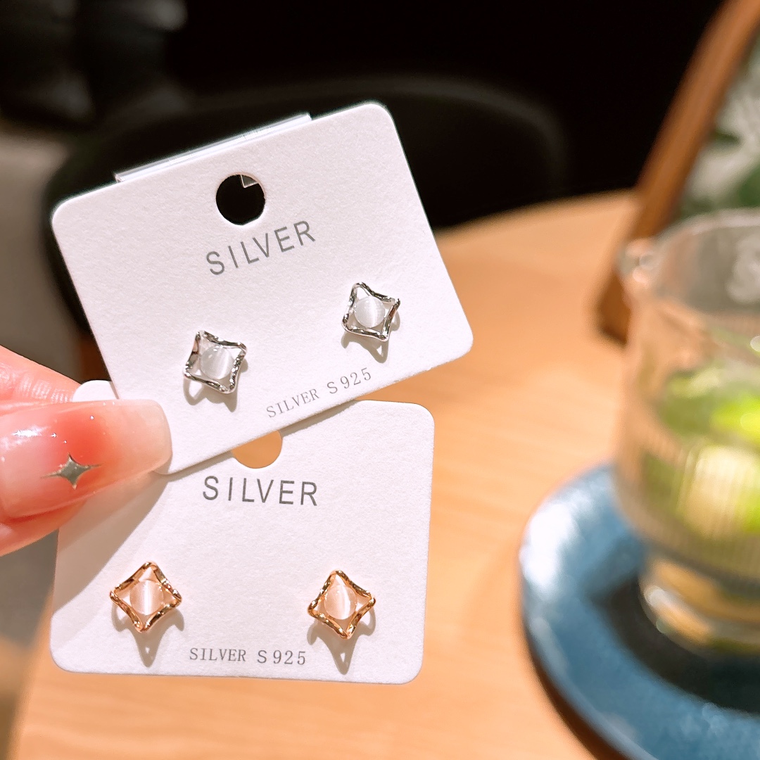 Low Allergy Silver Earrings Vintage Housewarming Gold