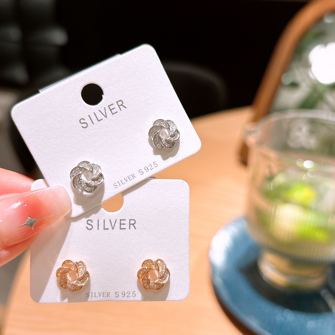 Allergiearmes Silber Ohrringe Französisch Muttertag Silber