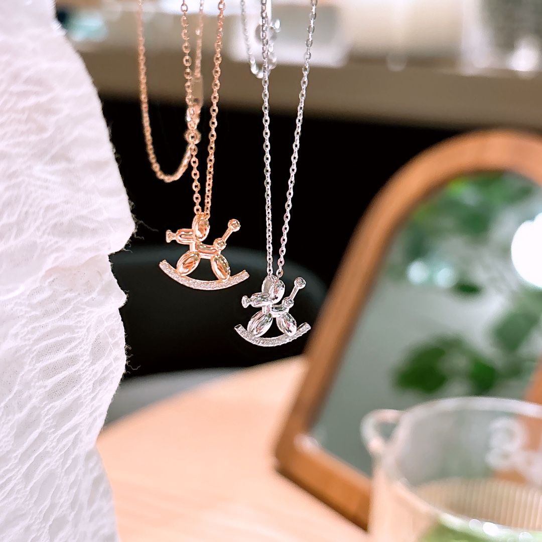 可愛いS925スターリングシルバーネックレスゴールド 旅行