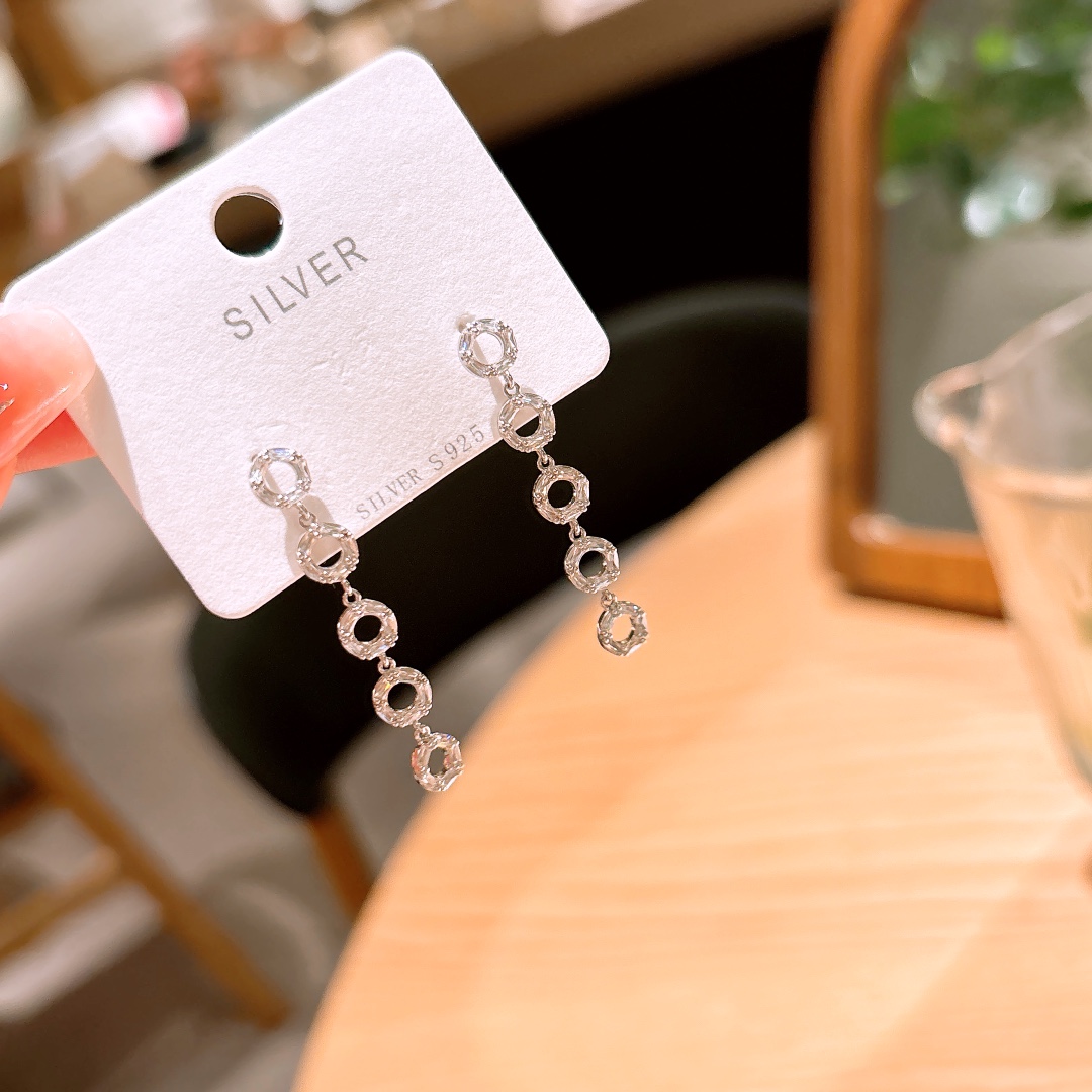 Solid Silver Earrings Ultra Minimal Valentine's Day Silver