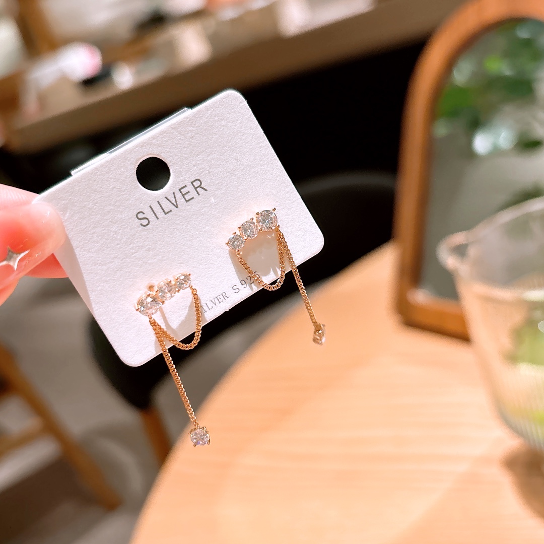 High Polish Silver Earrings Chic Banquet Gold