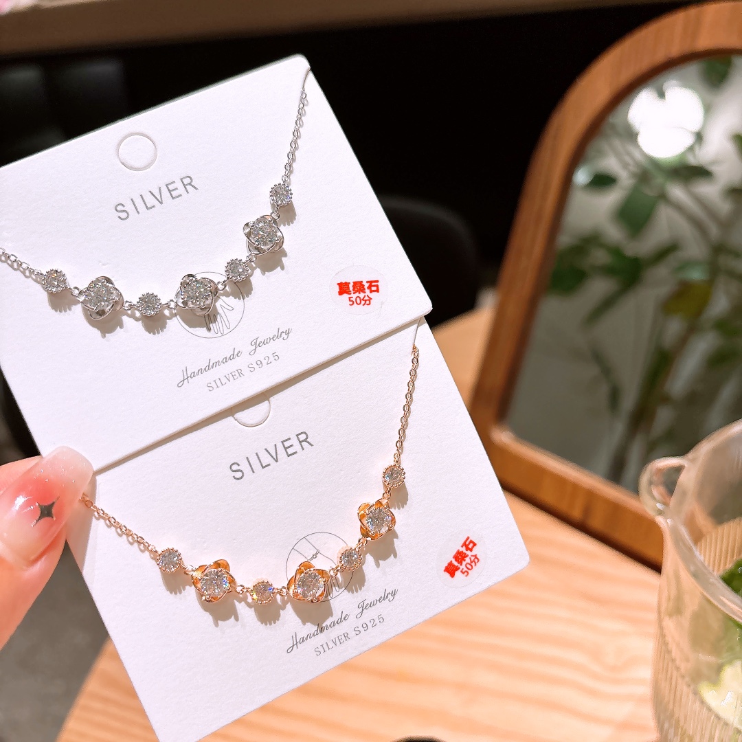 Fine Silver Moissanite Bracelet Ultra Minimal Confession Silver