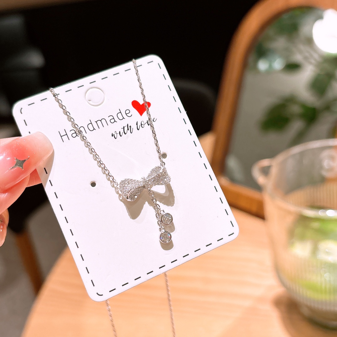 S925 Sterling Silver Moissanite Necklace Cute Self-love Silver