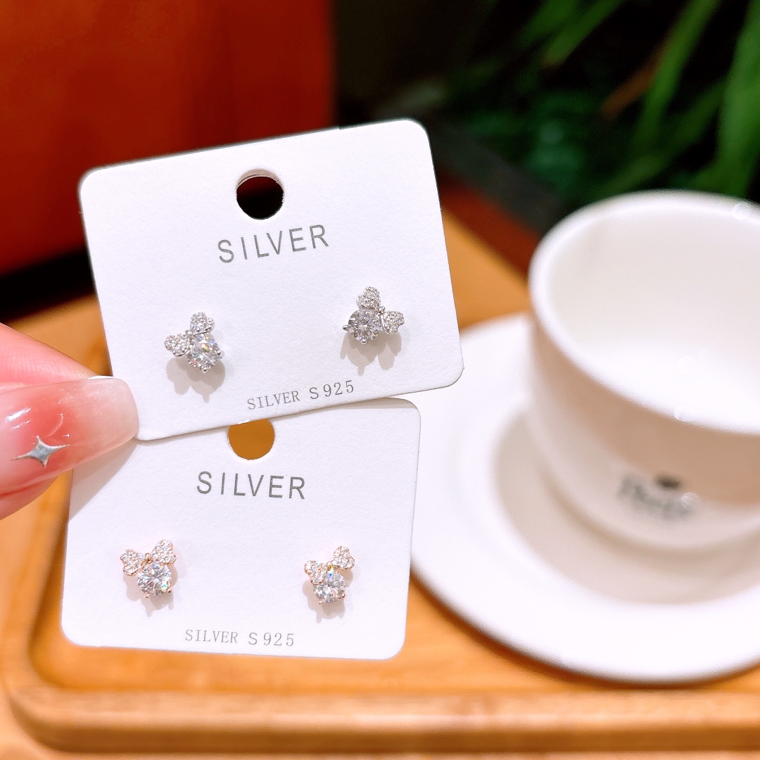 Feinsilber Ohrringe Mädchenhaft Für mich selbst Gold