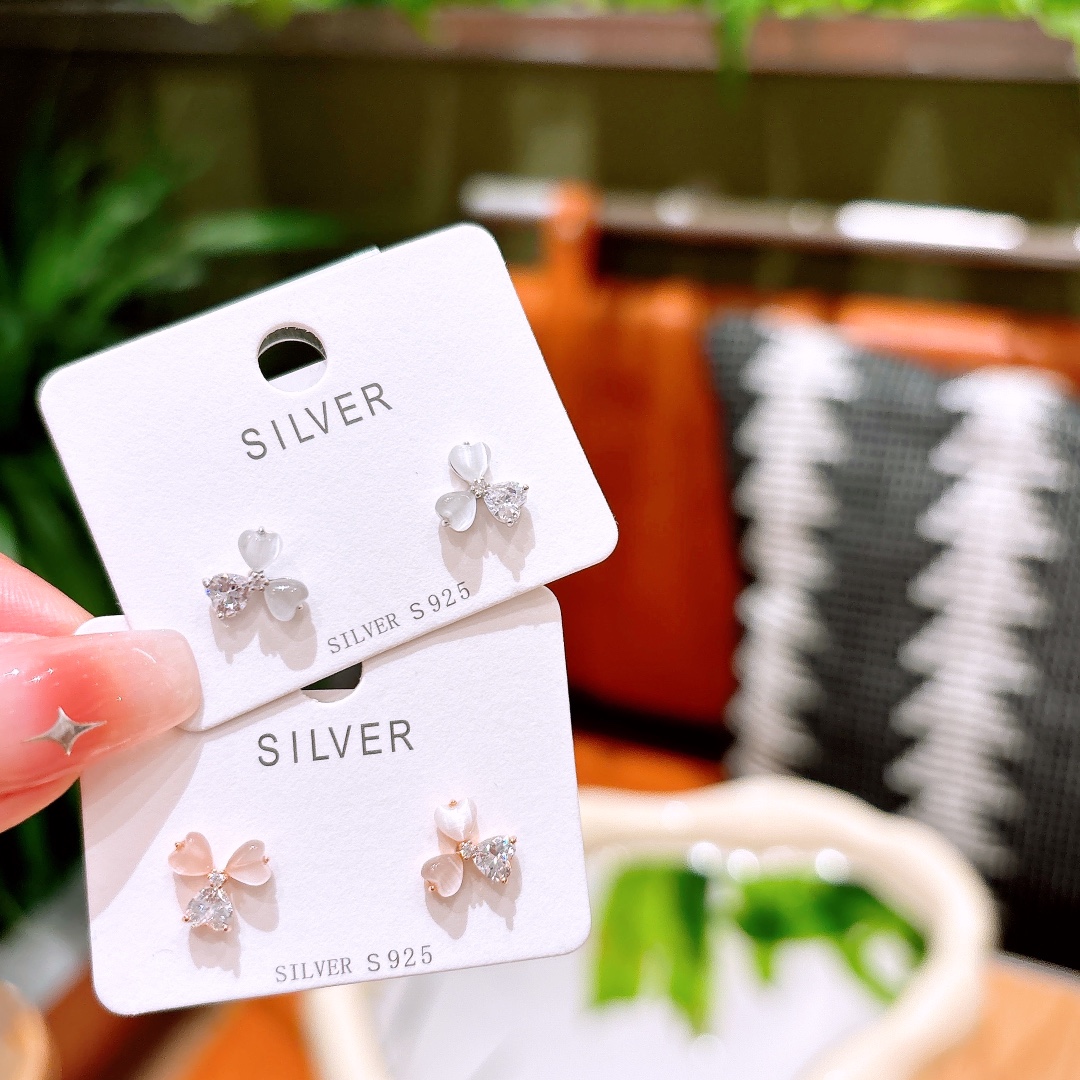 Nickelfreies Silber Ohrringe Sanft Verlobung Gold