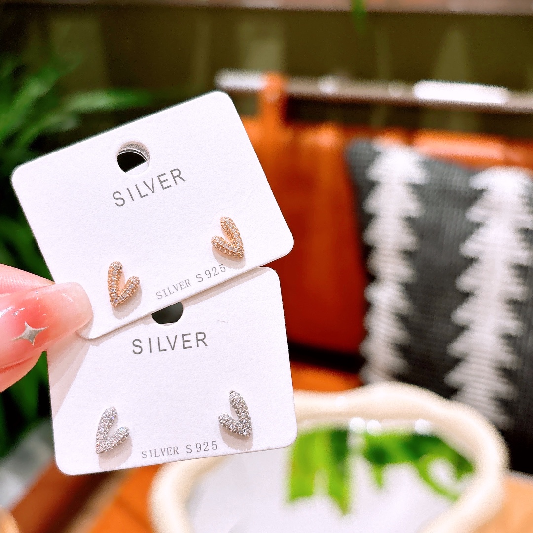 High Polish Silver Earrings Gentle Wedding Silver