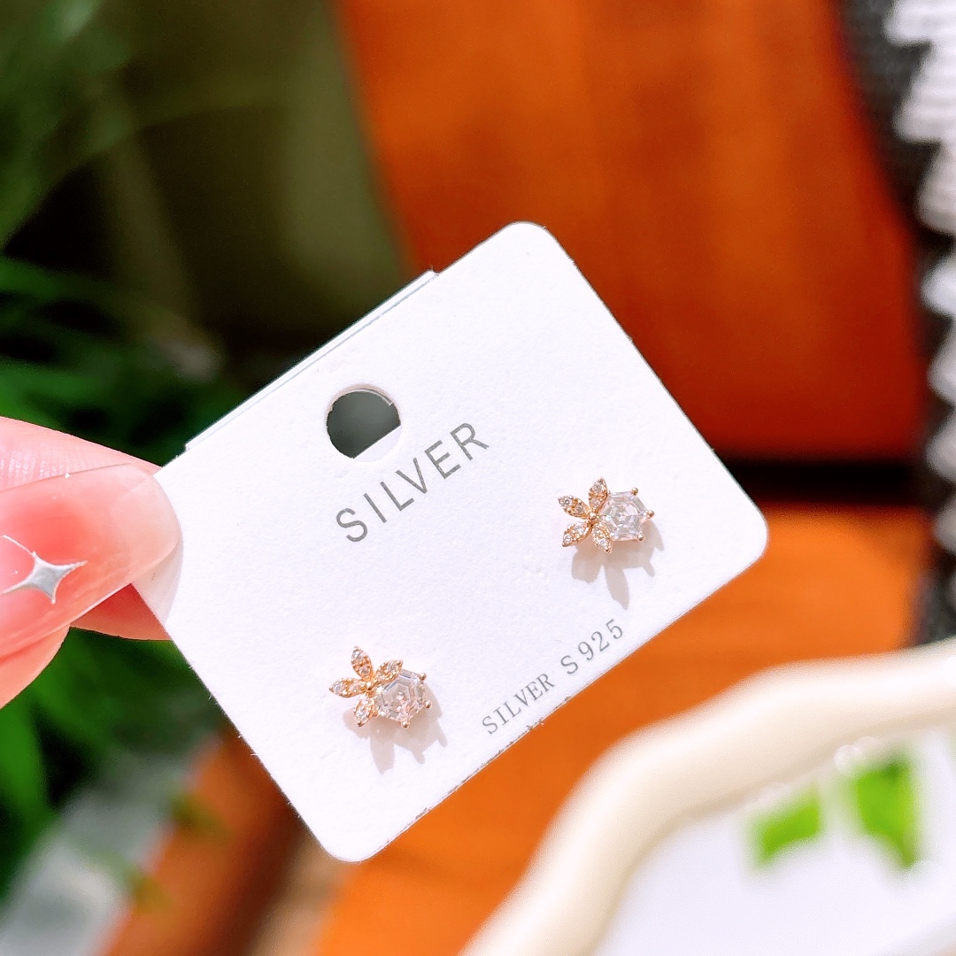 Fine Silver Earrings Light Luxury Wedding Favor Silver