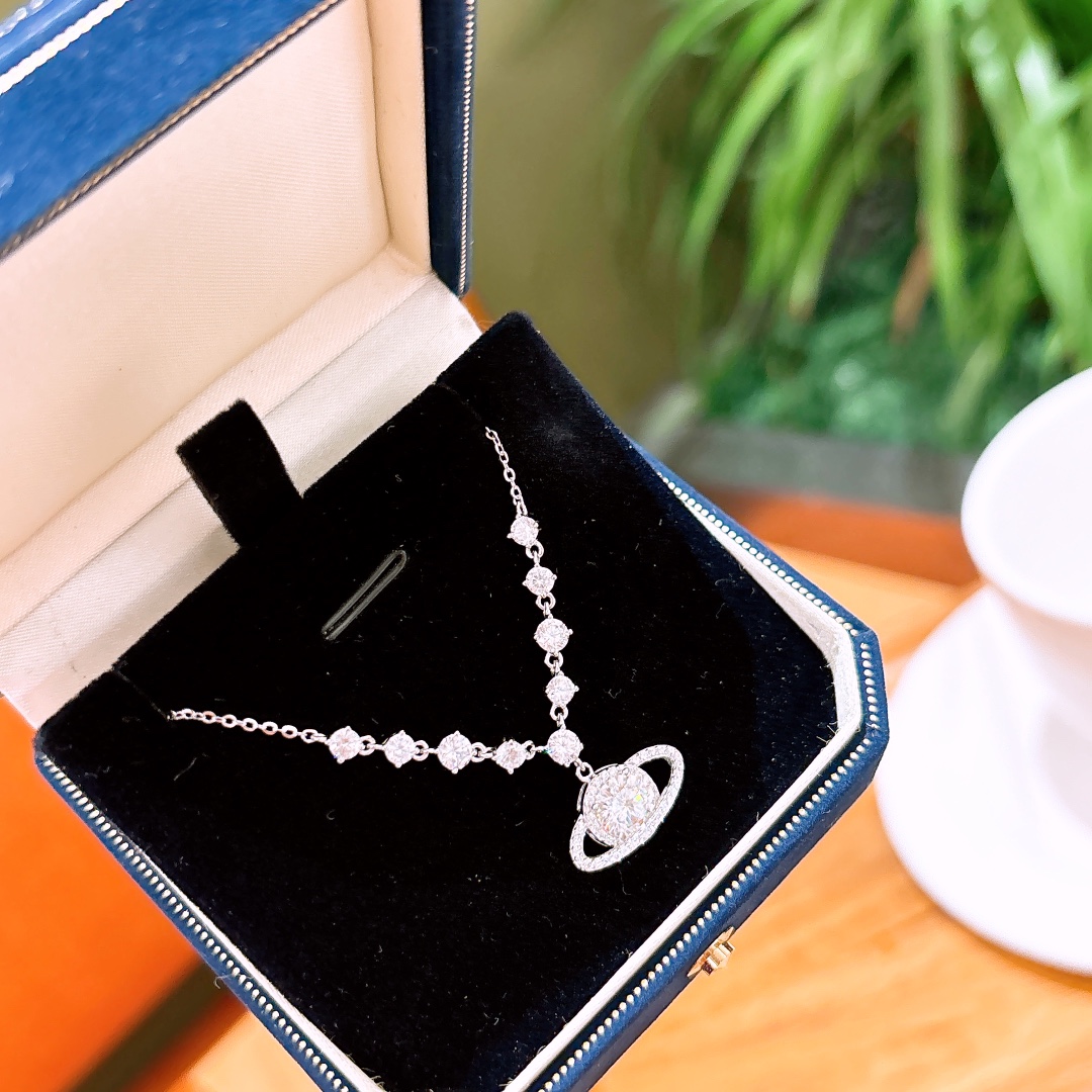 甘辛アレルギー対応シルバーモアッサナイトネックレスゴールド 自分へのご褒美