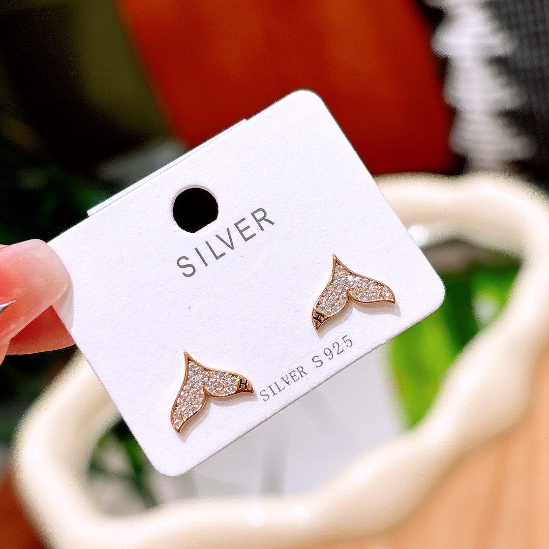 High Polish Silver Earrings Pure Teacher's Day Silver