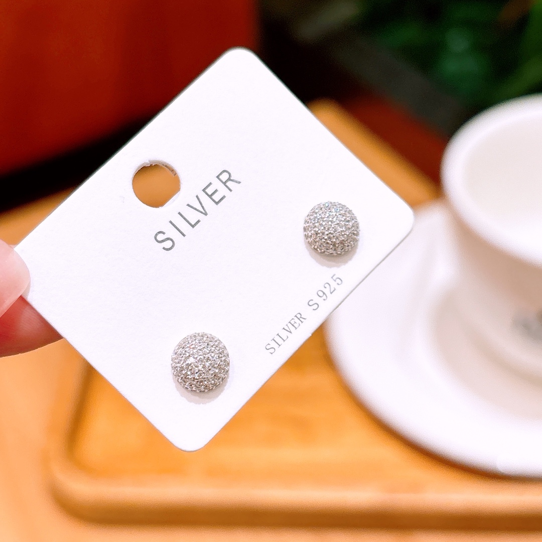 S925 Sterling Silver Earrings Romantic Wedding Favor Silver