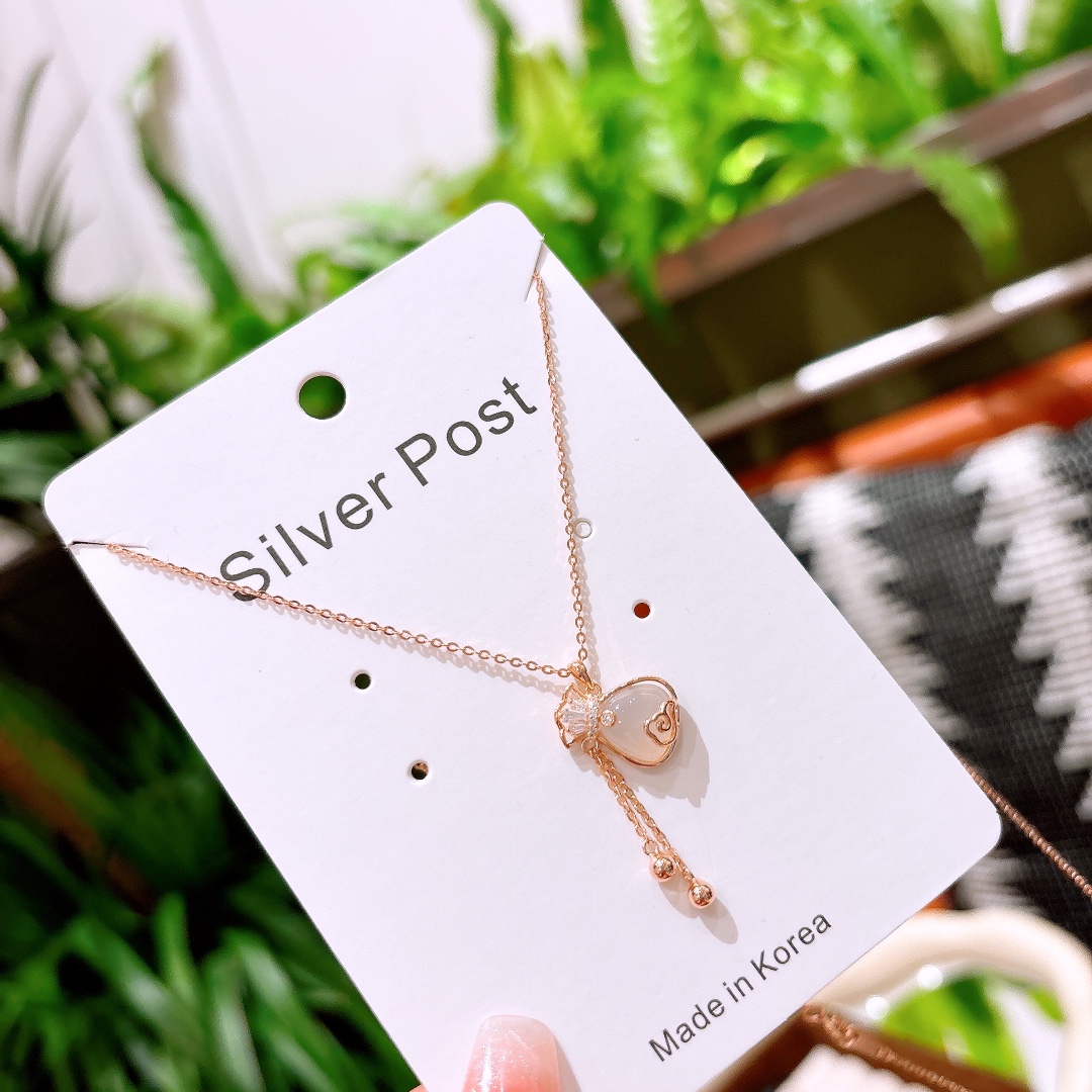 High Polish Silver Necklace French Graduation Silver